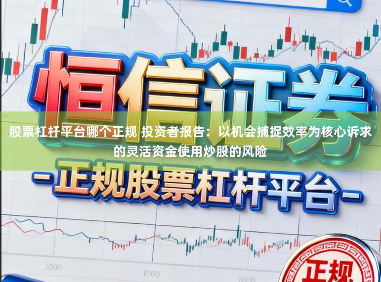 股票杠杆平台哪个正规 投资者报告：以机会捕捉效率为核心诉求的灵活资金使用炒股的风险
